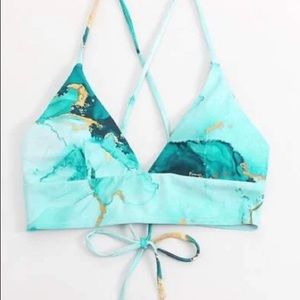 Marble bikini top